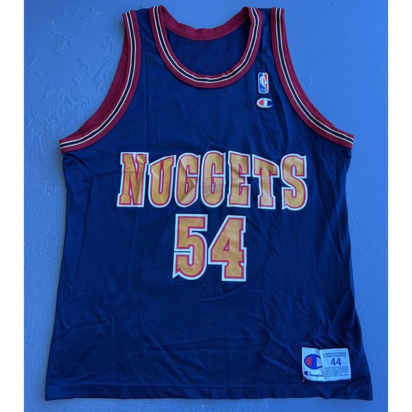 Vintage Champion NBA Denver Nuggets  Rodney Rogers #54 Basketball Jersey Size 44 - Picture 1 of 7